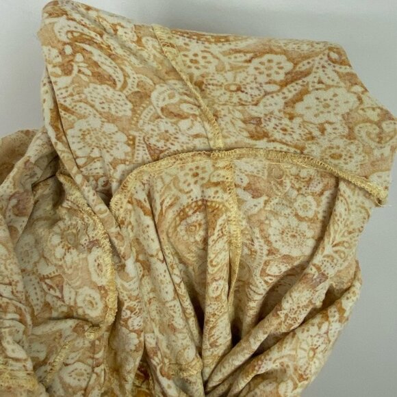 Free People Yellow Sugar Sands Jumpsuit Wide Leg Floral Print Smocked Size XS‎ - Picture 12 of 16